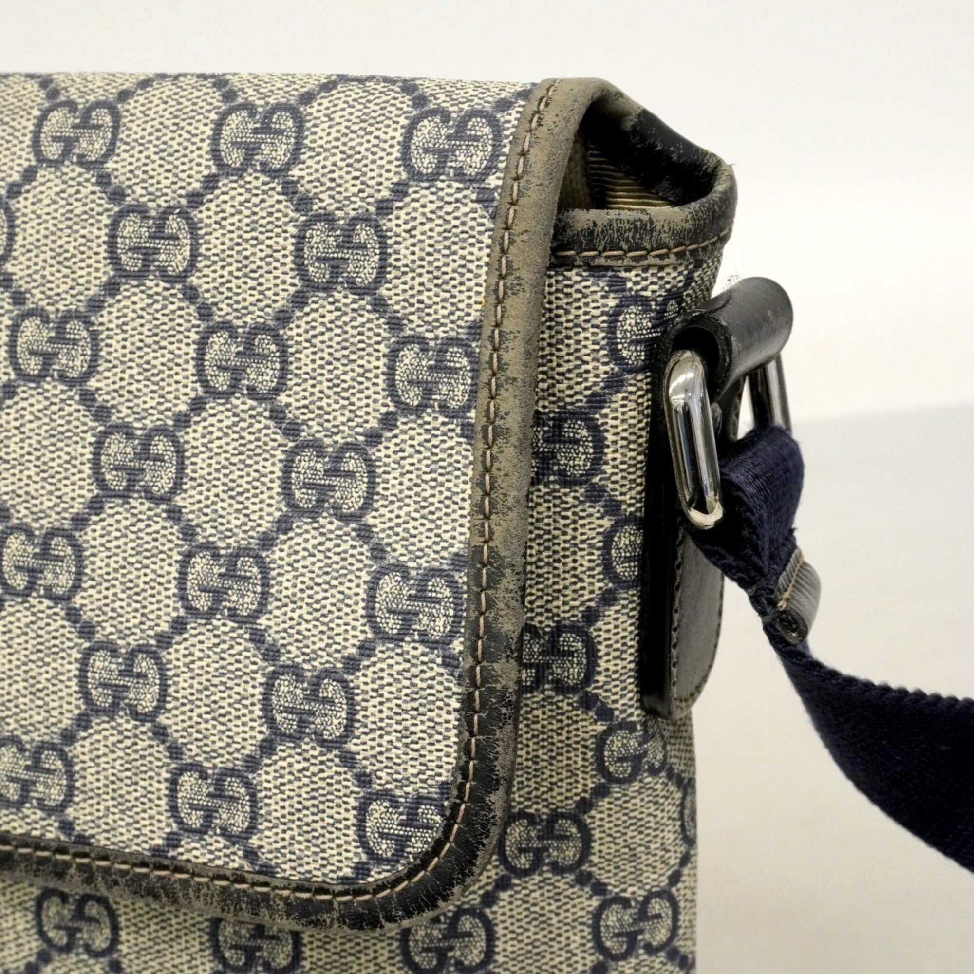 Gucci Navy Pvc Shoulder Bag (Pre-Owned)