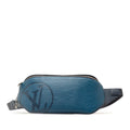 Louis Vuitton Epi Azur Blue Leather Pouch Sling Bag