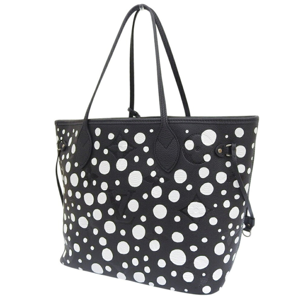 Louis Vuitton Black White Leather Tote Bag