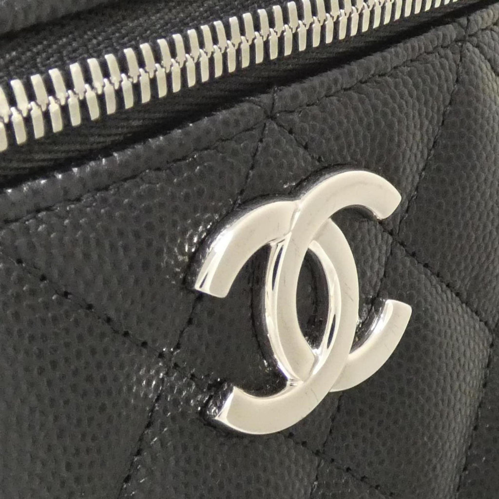 Chanel Black Grained Calfskin Shoulder Bag
