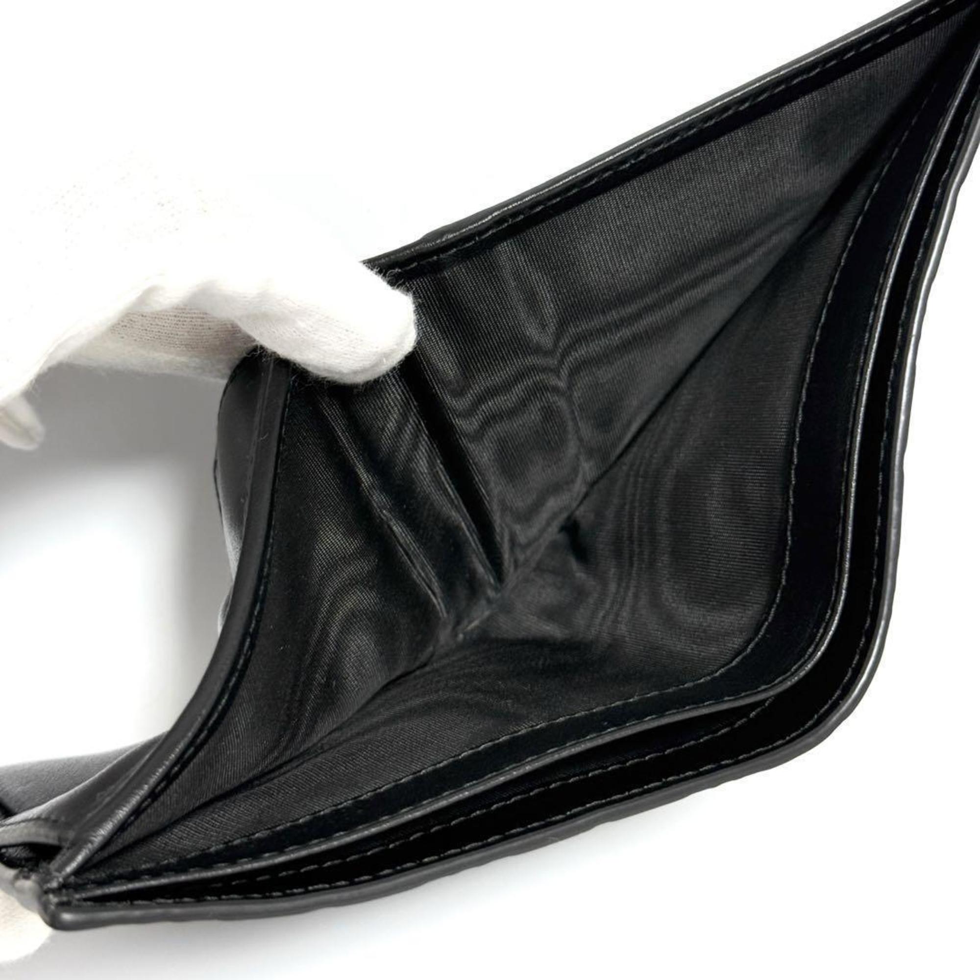 Prada Black Leather Wallet (Bi-Fold)