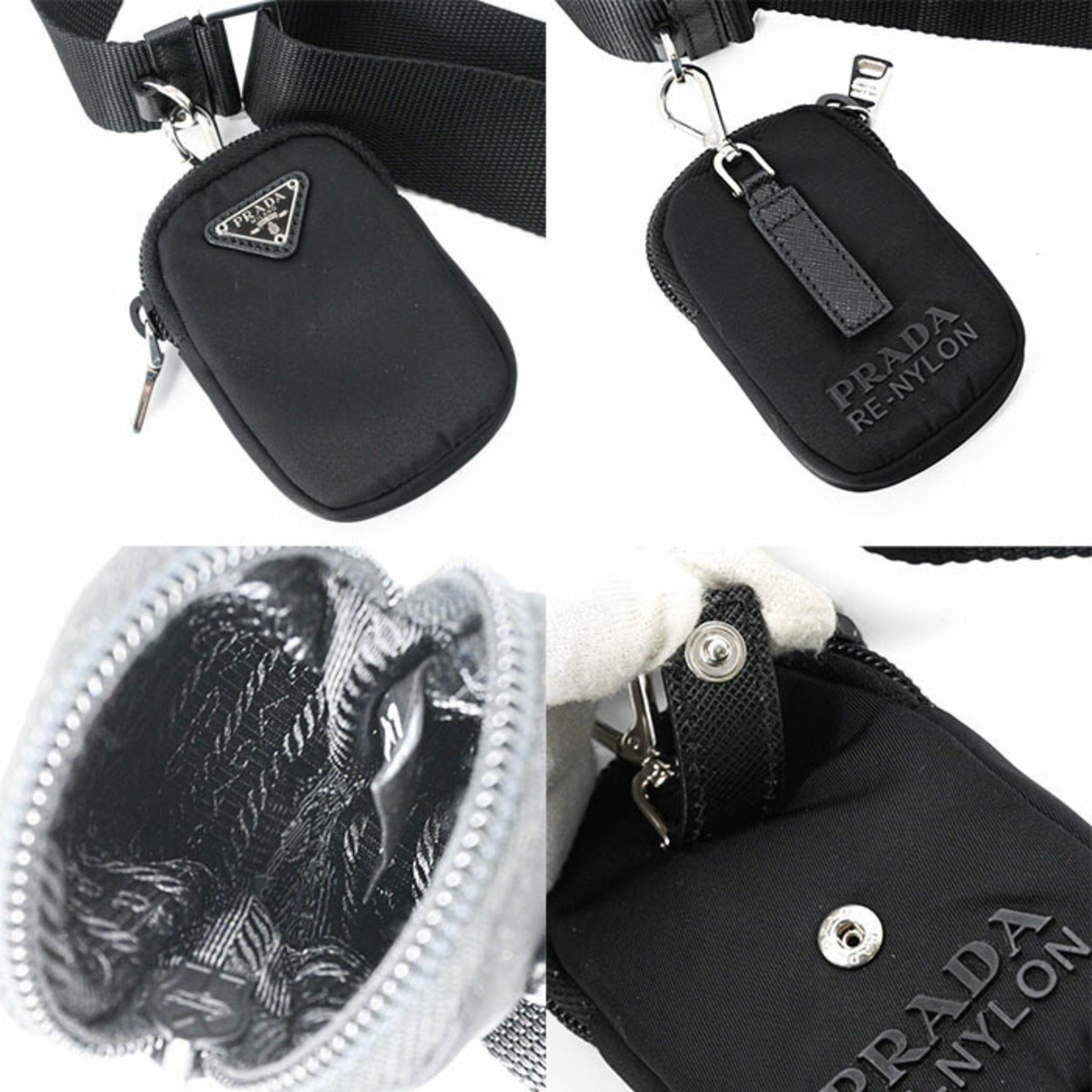 Prada Black Nylon Tessuto Shoulder Bag