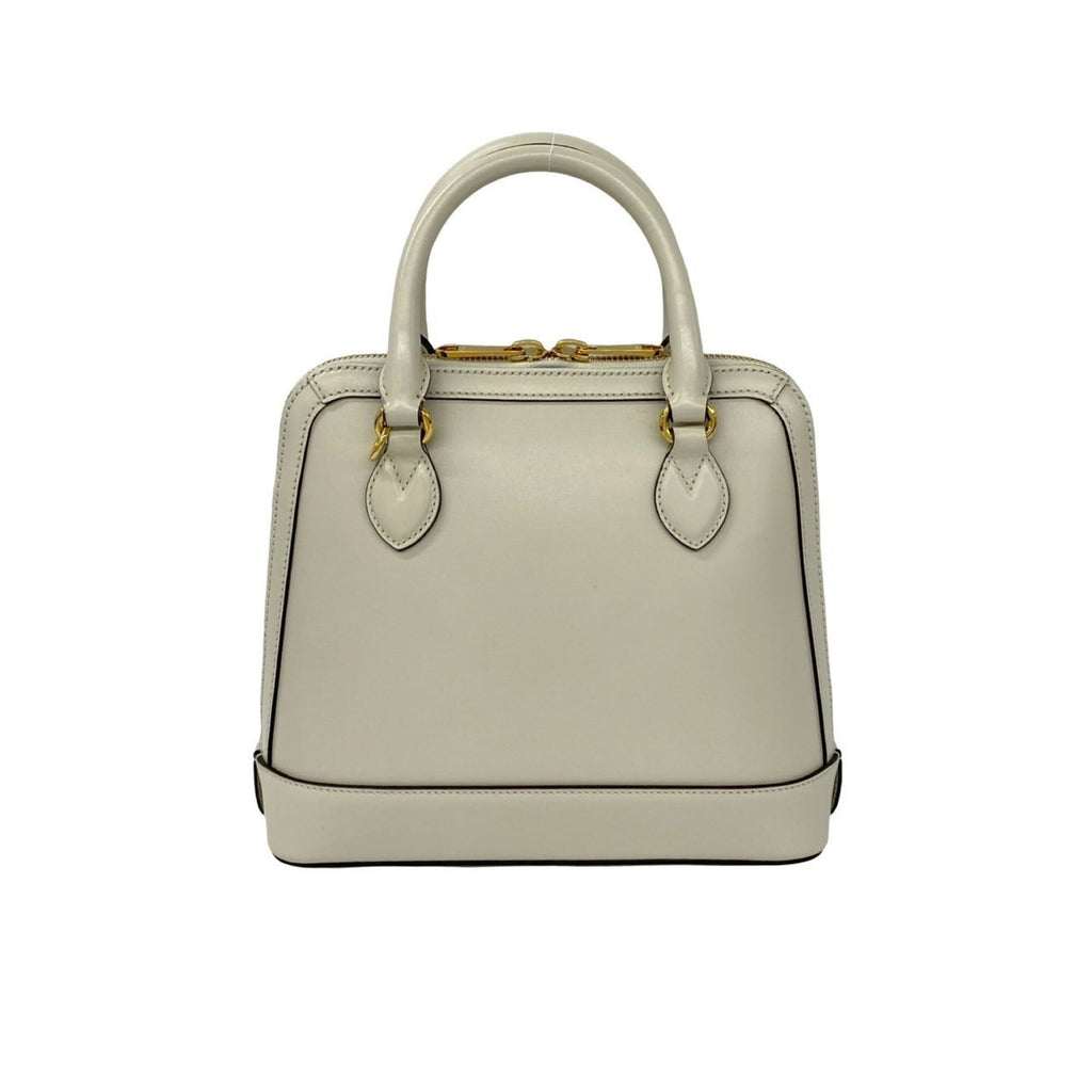 Gucci White Leather Handbag Shoulder Bag (Pre-Owned)