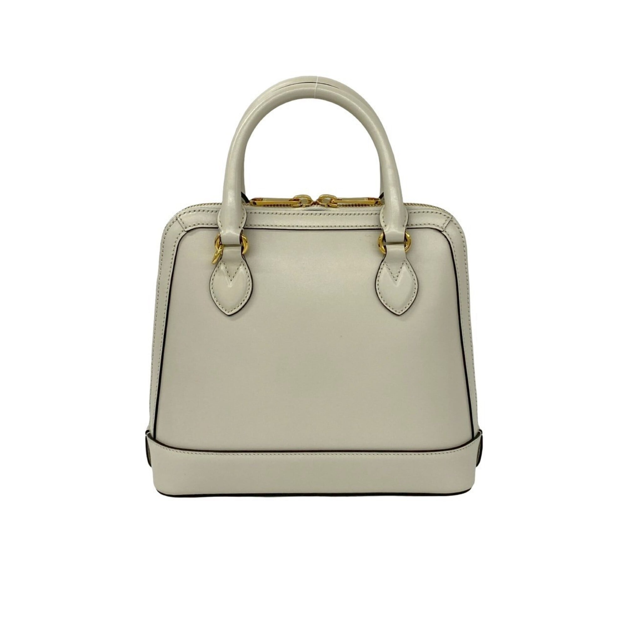 Gucci White Leather Handbag Shoulder Bag (Pre-Owned)