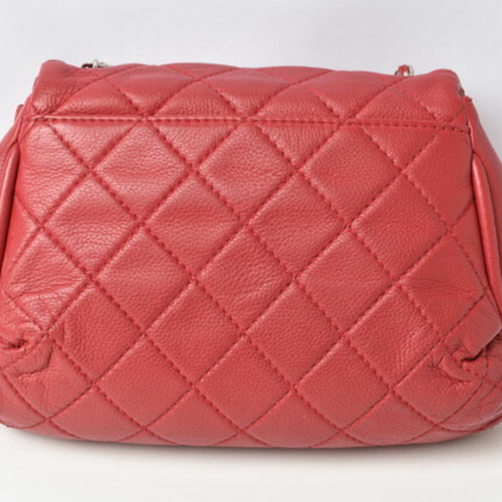 Chanel Red Color Leather Shoulder Bag