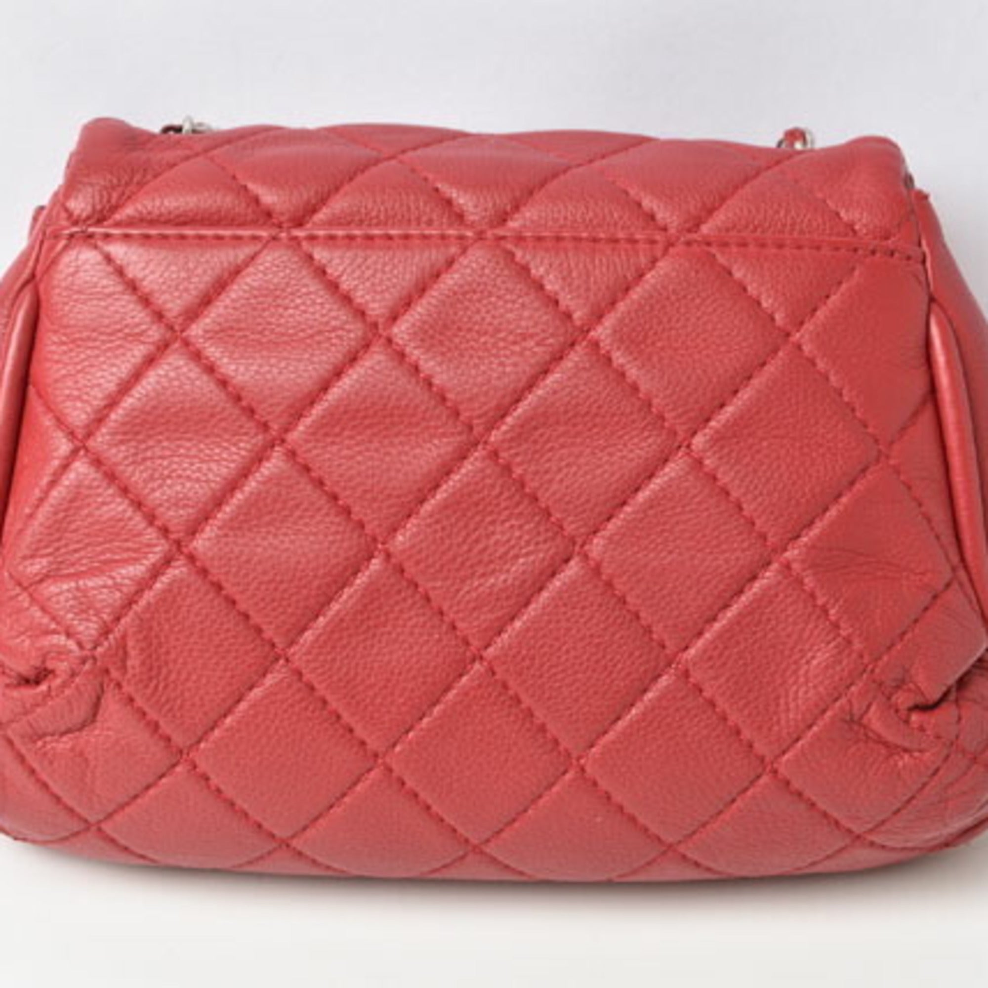 Chanel Red Color Leather Shoulder Bag