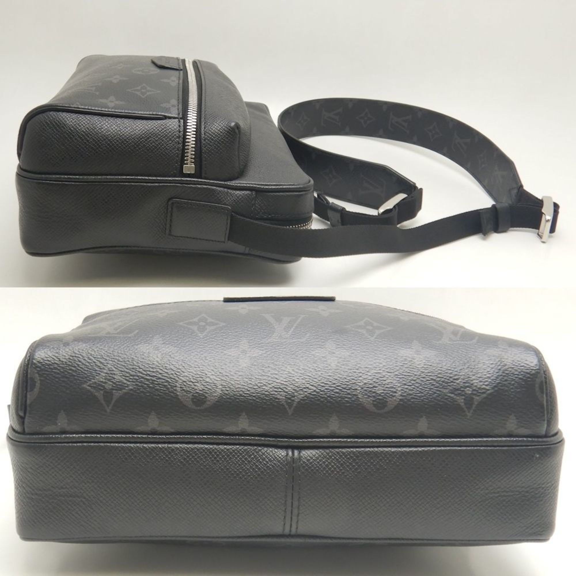 Louis Vuitton Taigarama Noir Pvc Leather Shoulder Bag