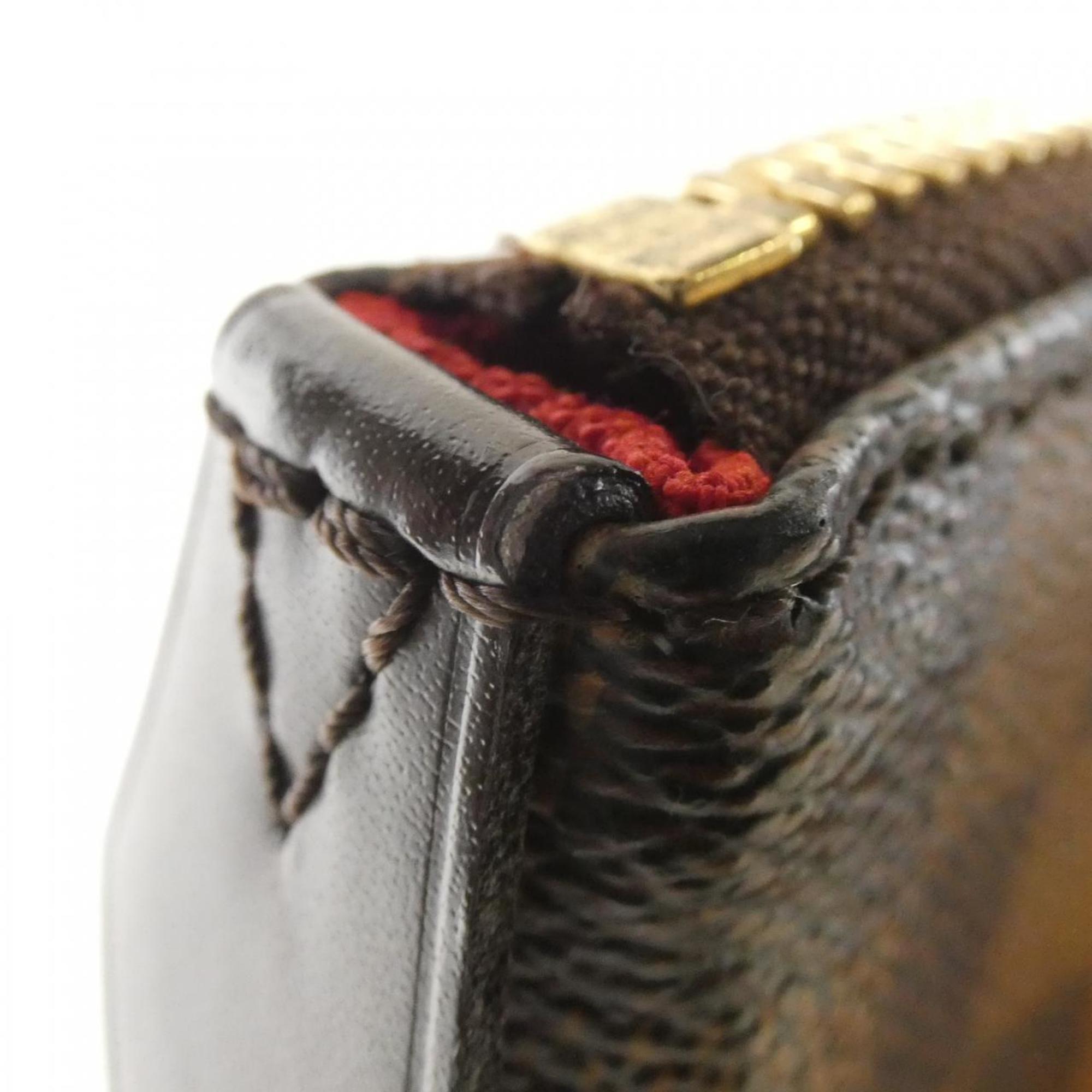 Louis Vuitton Brown Coated Canvas Handbag
