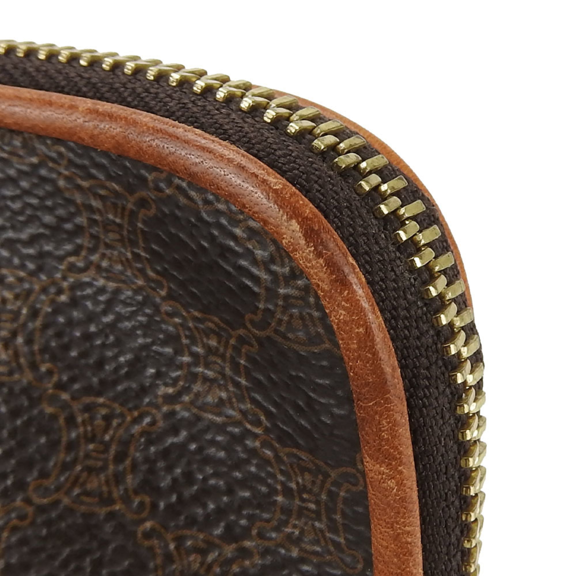 Celine Macadam Brown Pvc Leather Pouch