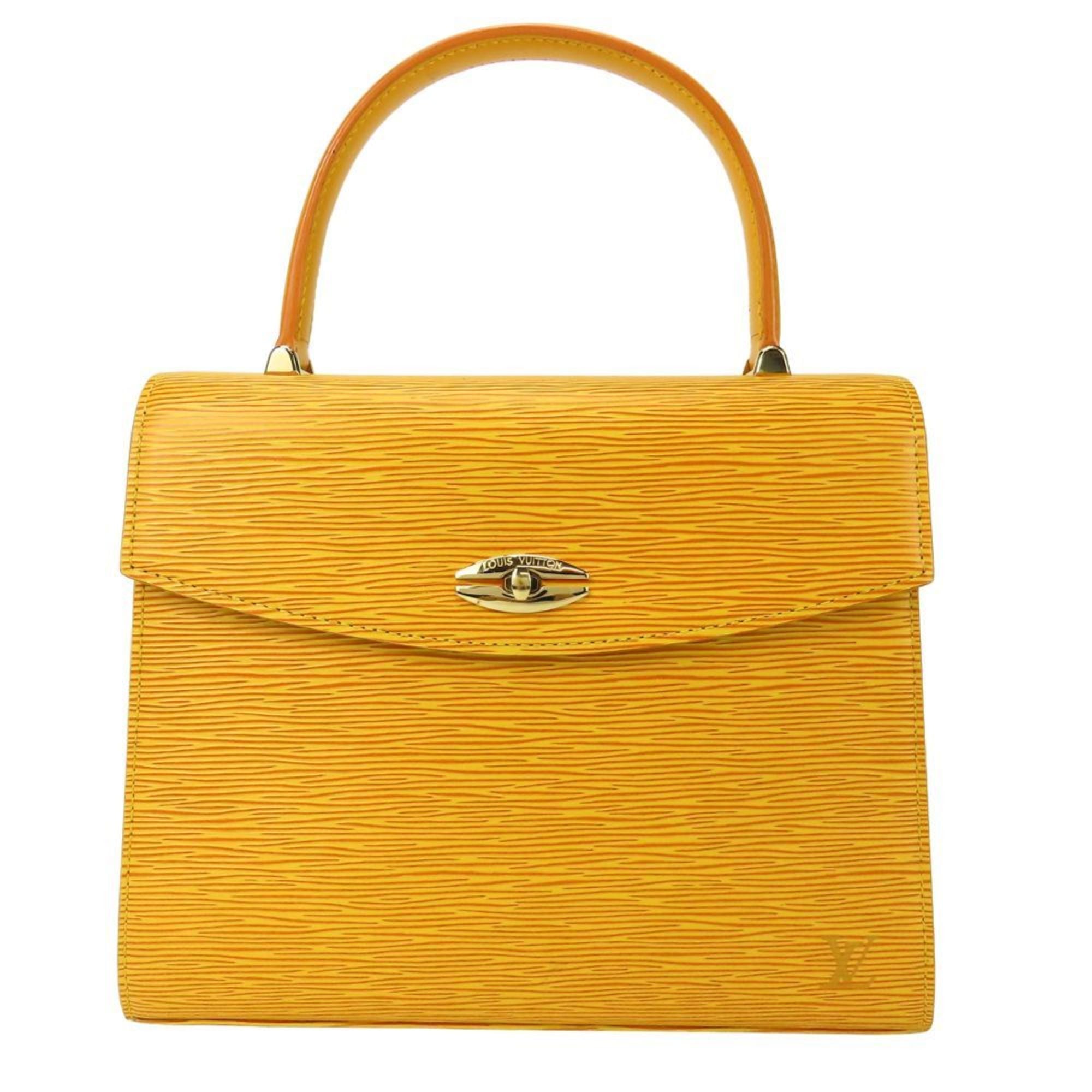 Louis Vuitton Epi Yellow Epi Leather Handbag