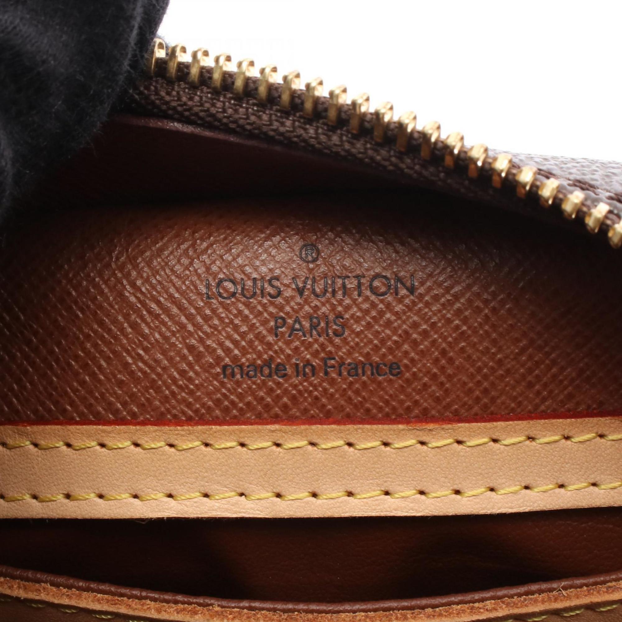 Louis Vuitton Monogram Brown Coated Canvas Leather Shoulder Bag