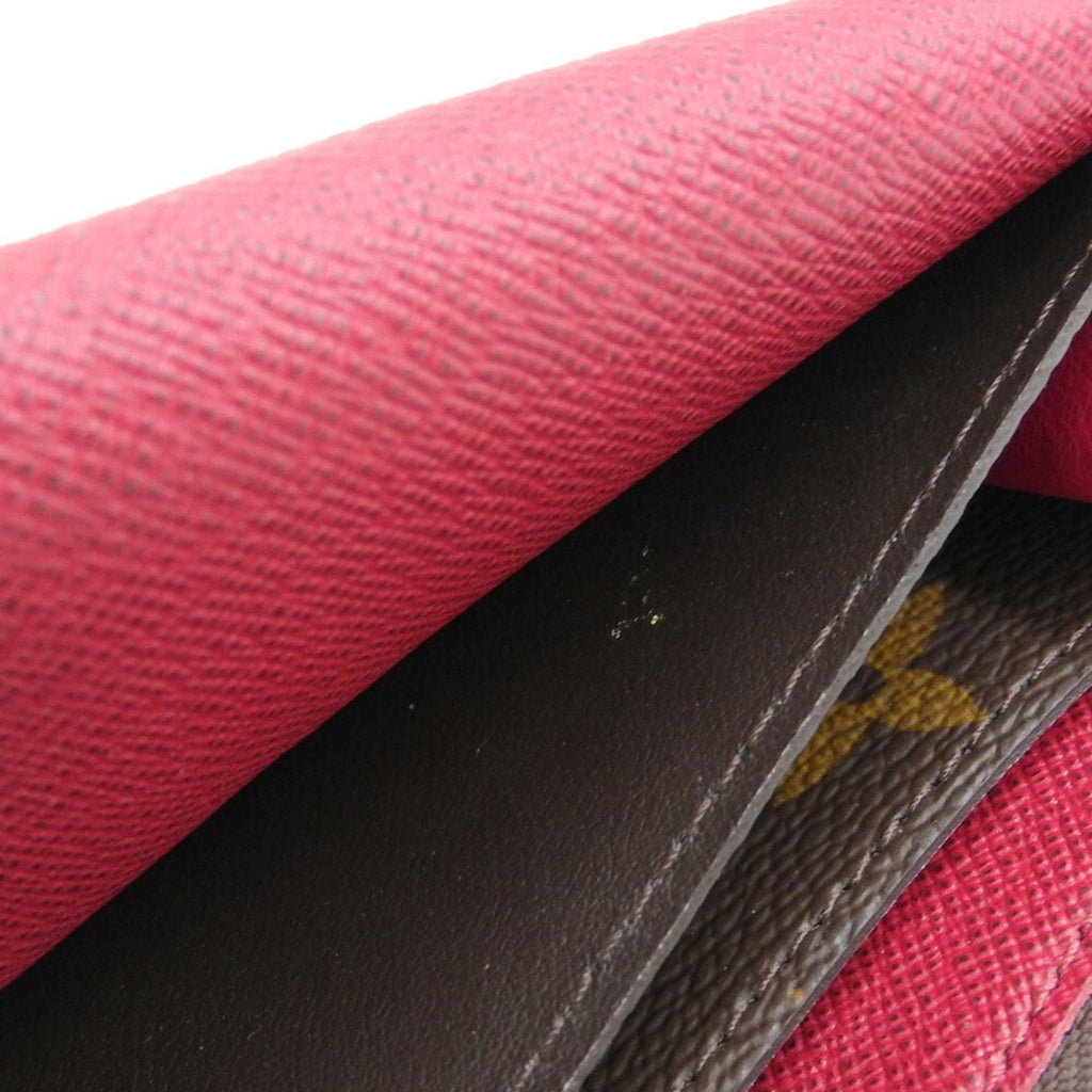 Louis Vuitton Fuchsia Monogram Purple Red Color Pvc Long Wallet