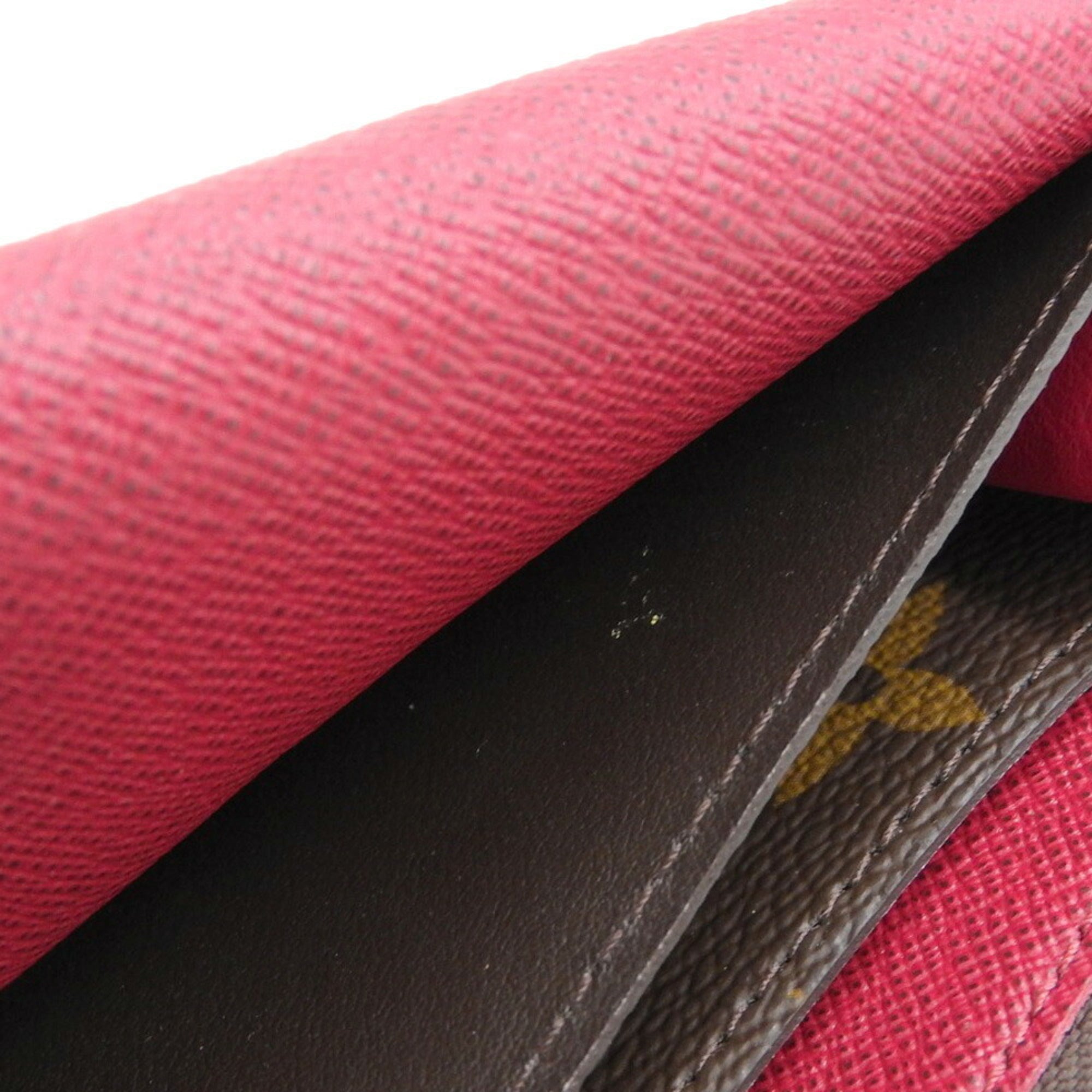 Louis Vuitton Fuchsia Monogram Purple Red Color Pvc Long Wallet