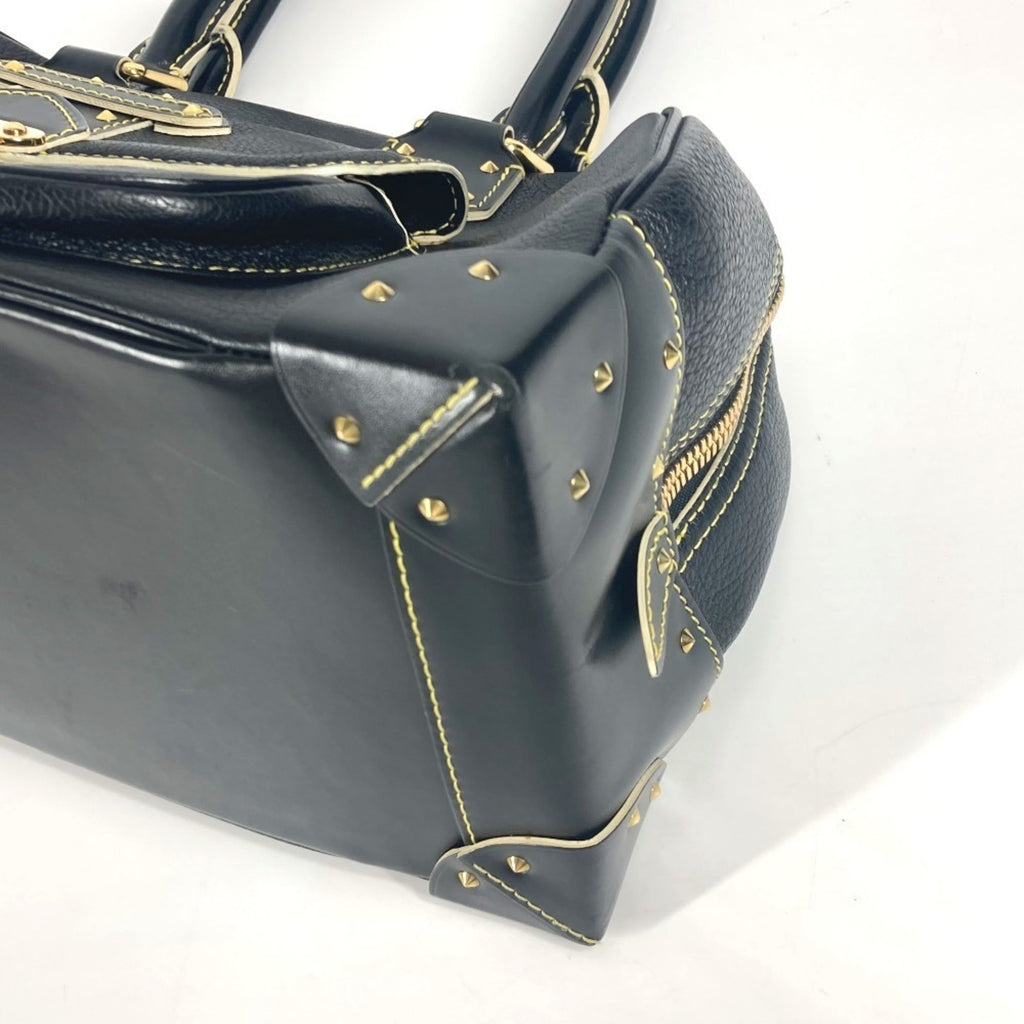 Louis Vuitton Suhali Black Noir Suhali Leather Boston Bag Handbag Shoulder Bag