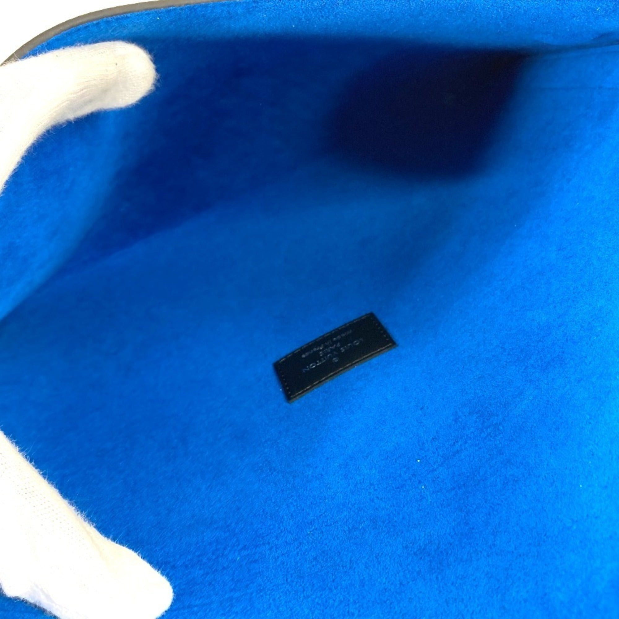 Louis Vuitton Black Blue Damier Graphite Clutch Bag Pouch