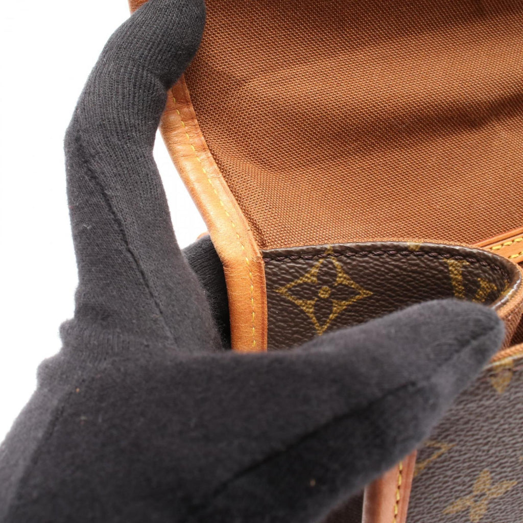 Louis Vuitton Monogram Brown Coated Canvas Leather Handbag