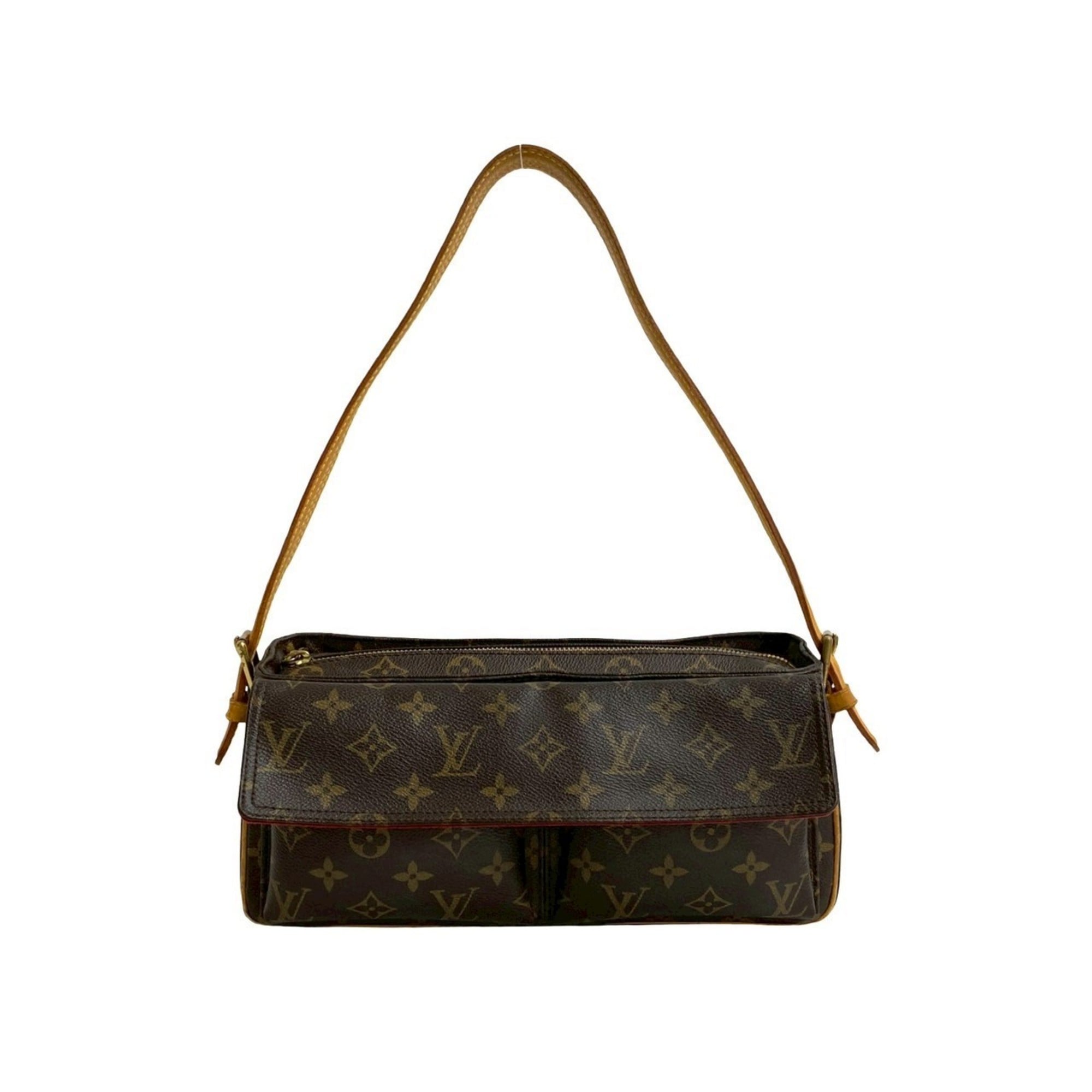 Louis Vuitton Brown Leather Shoulder Bag