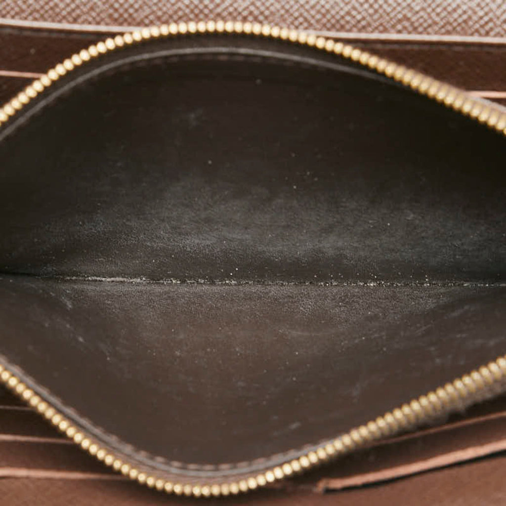 Louis Vuitton Brown Pvc Leather Long Wallet (Tri-Fold)