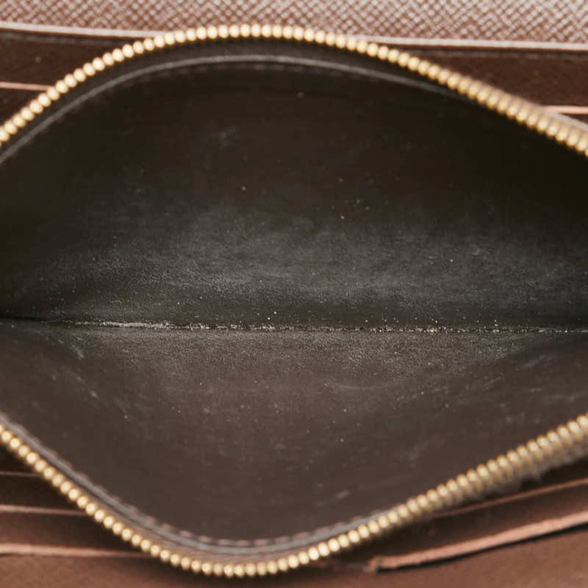 Louis Vuitton Brown Pvc Leather Long Wallet (Tri-Fold)