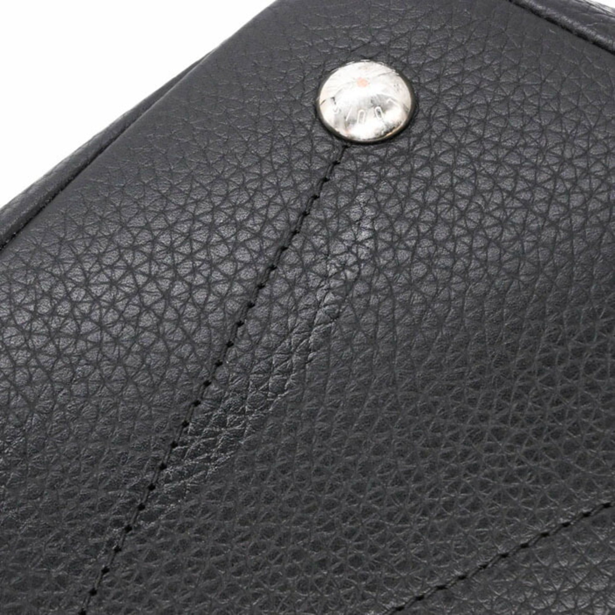 Louis Vuitton Black Leather Backpack