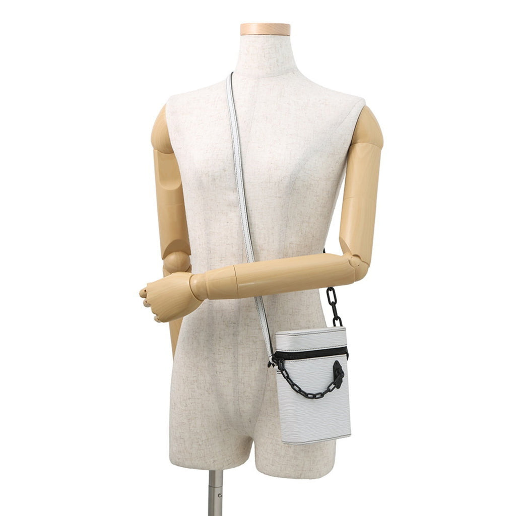 Louis Vuitton Epi Black Blanc White Epi Leather Shoulder Bag