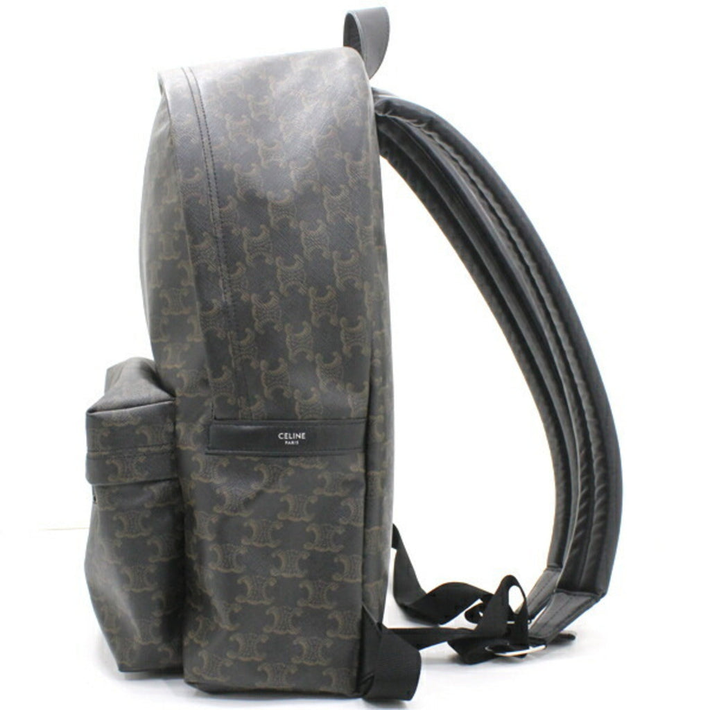 Celine Black Brown Canvas Leather Backpack