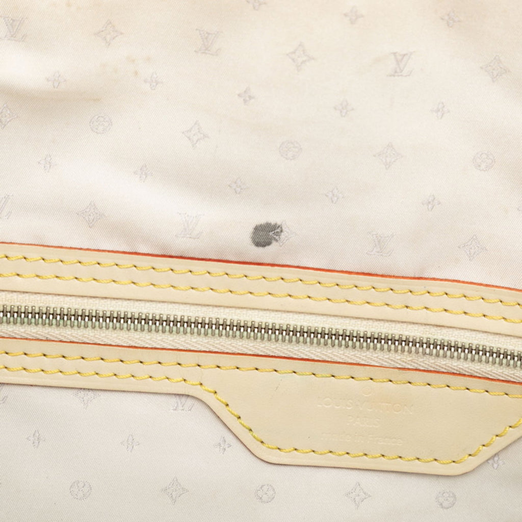 Louis Vuitton Beige Ivory Leather Handbag