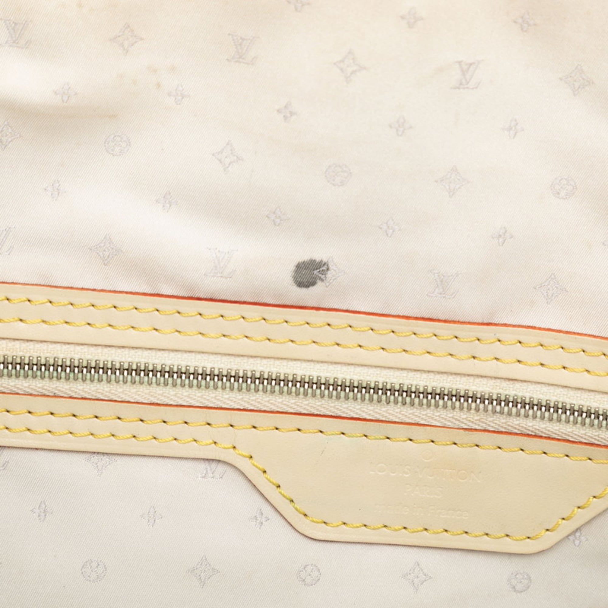 Louis Vuitton Beige Ivory Leather Handbag