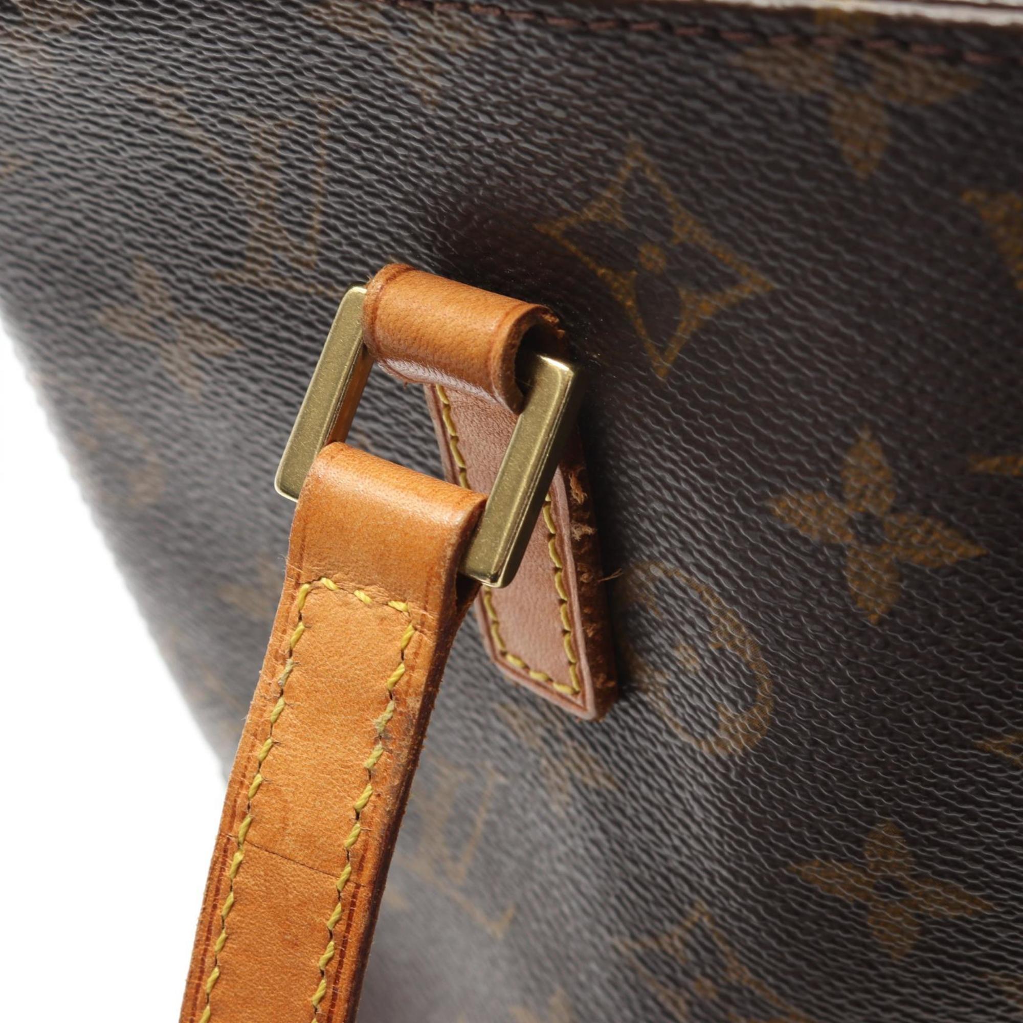 Louis Vuitton Monogram Brown Coated Canvas Leather Handbag