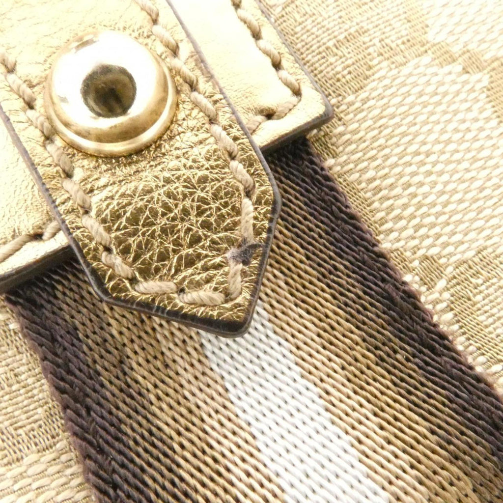 Gucci Beige Gg Canvas Shoulder Bag (Pre-Owned)