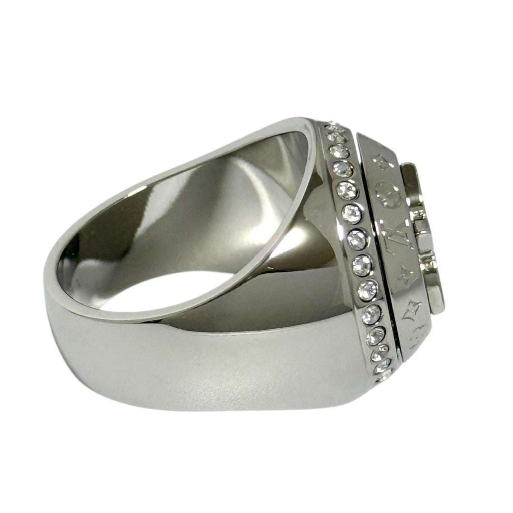 Louis Vuitton Metal Rhinestone Band Ring
