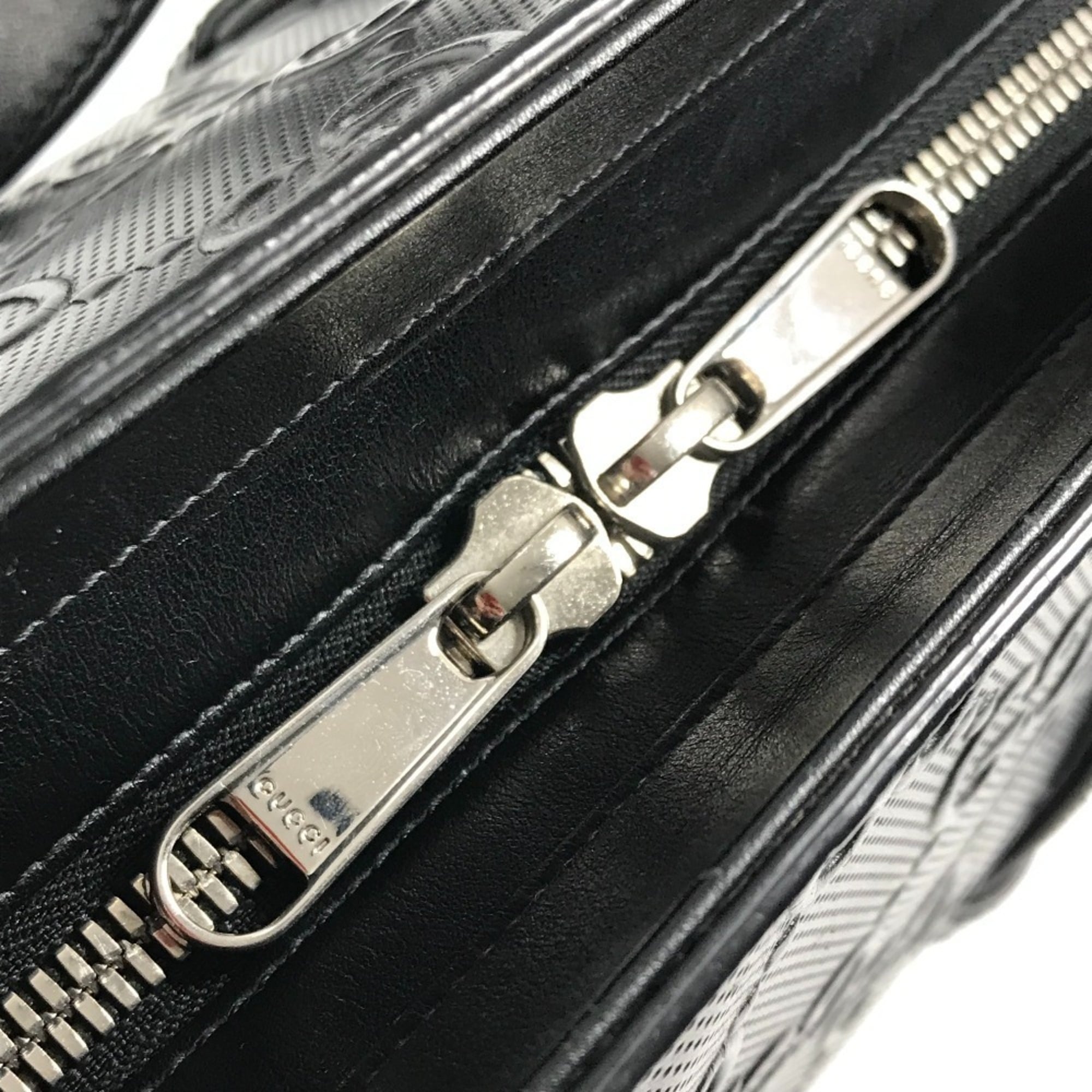 Gucci Black Leather Shoulder Bag Tote Bag (Pre-Owned)