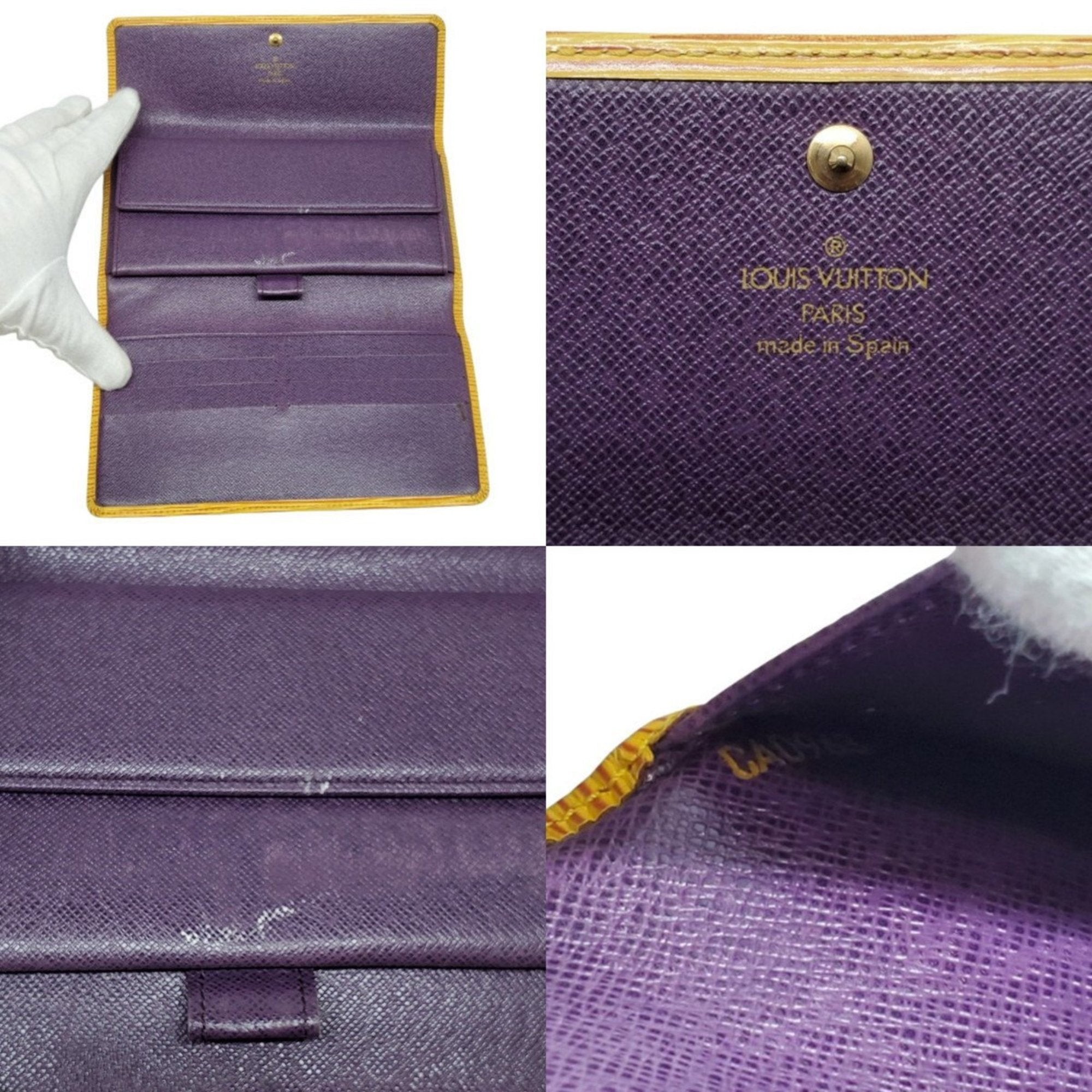 Louis Vuitton Epi Yellow Epi Leather Long Wallet