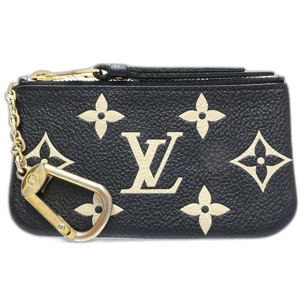 Louis Vuitton Monogram Empreinte Beige Black Leather Coin Purse/Coin Case