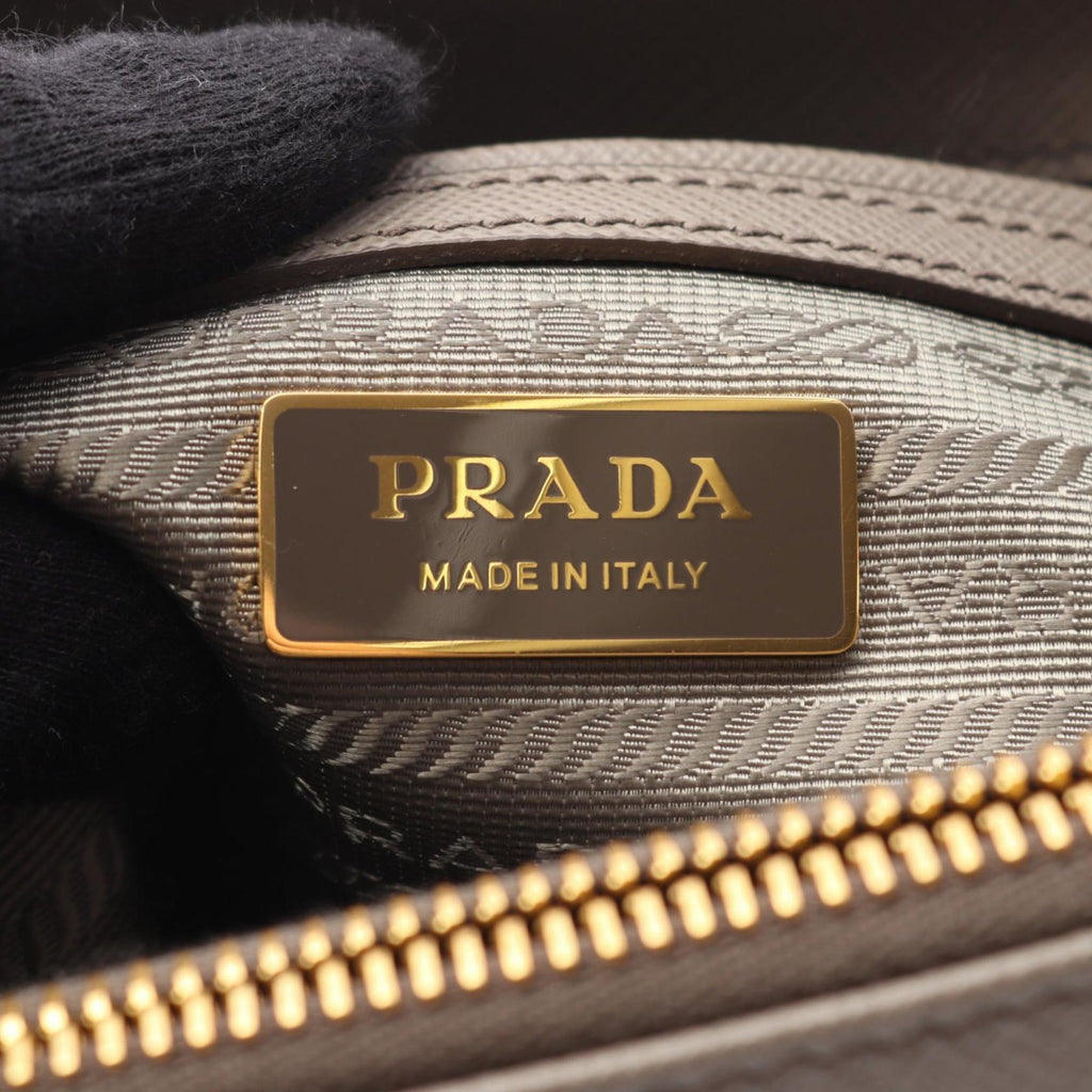 Prada Gray Leather Handbag