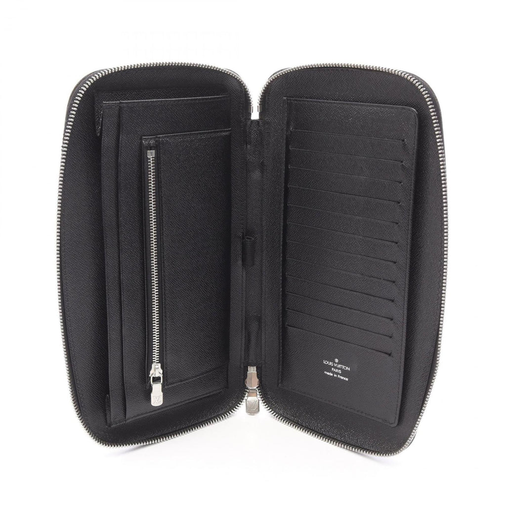Louis Vuitton Black Leather Long Wallet
