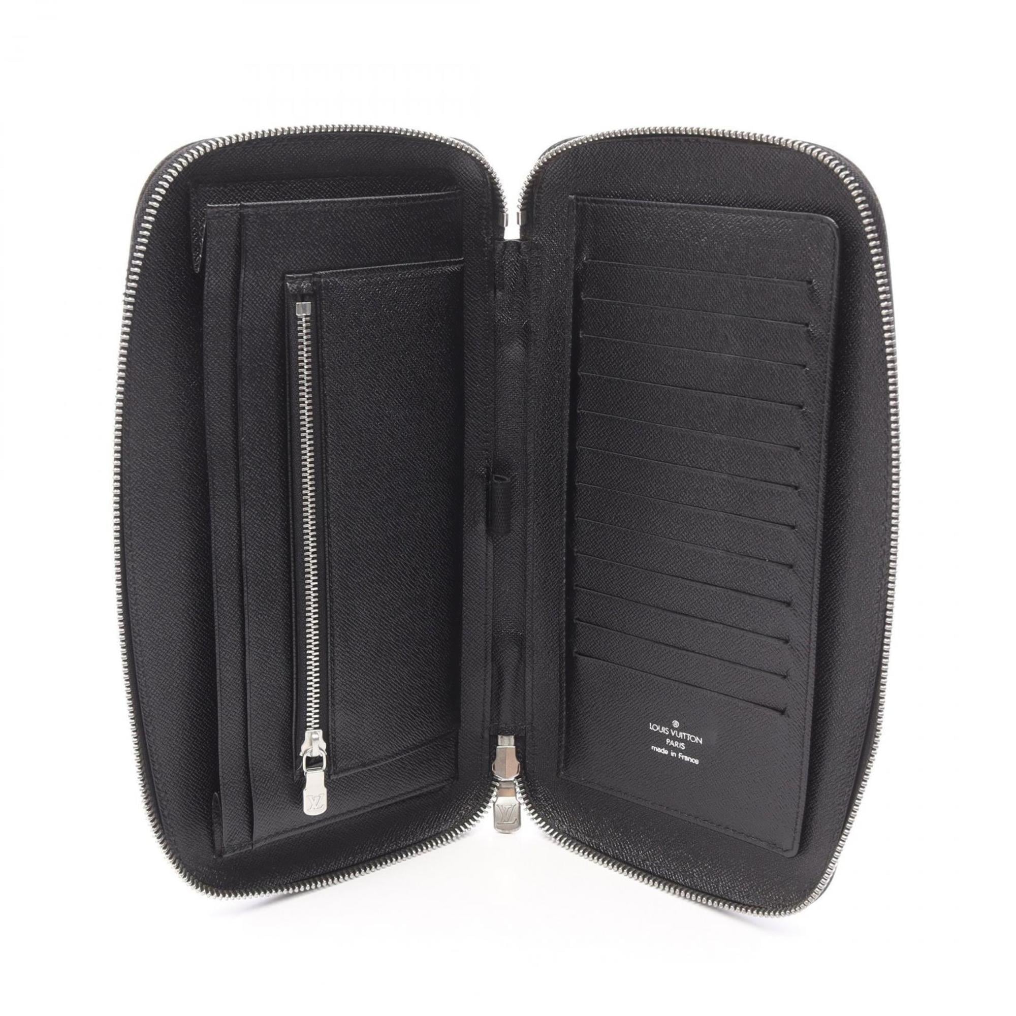 Louis Vuitton Black Leather Long Wallet