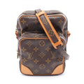 Louis Vuitton Monogram Brown Coated Canvas Leather Shoulder Bag