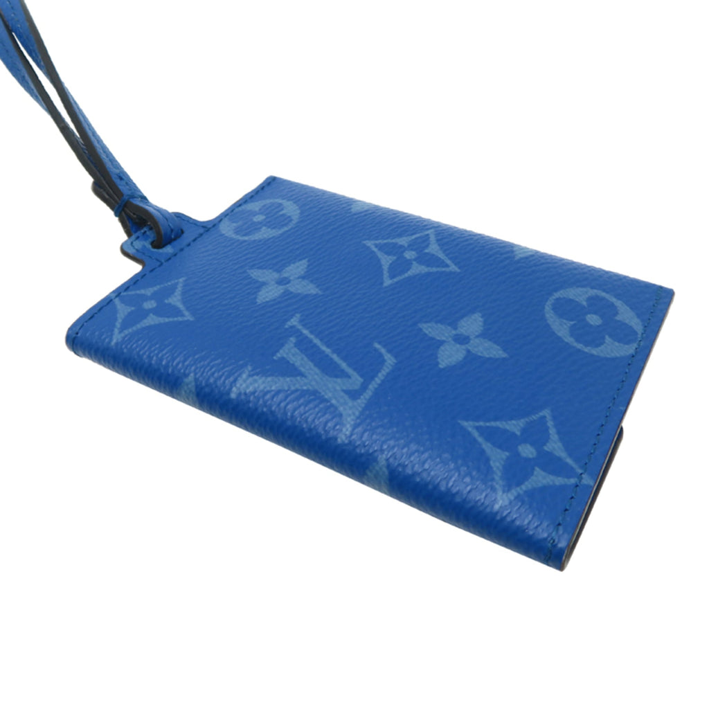 Louis Vuitton Blue Taigarama Coin Purse/Coin Case