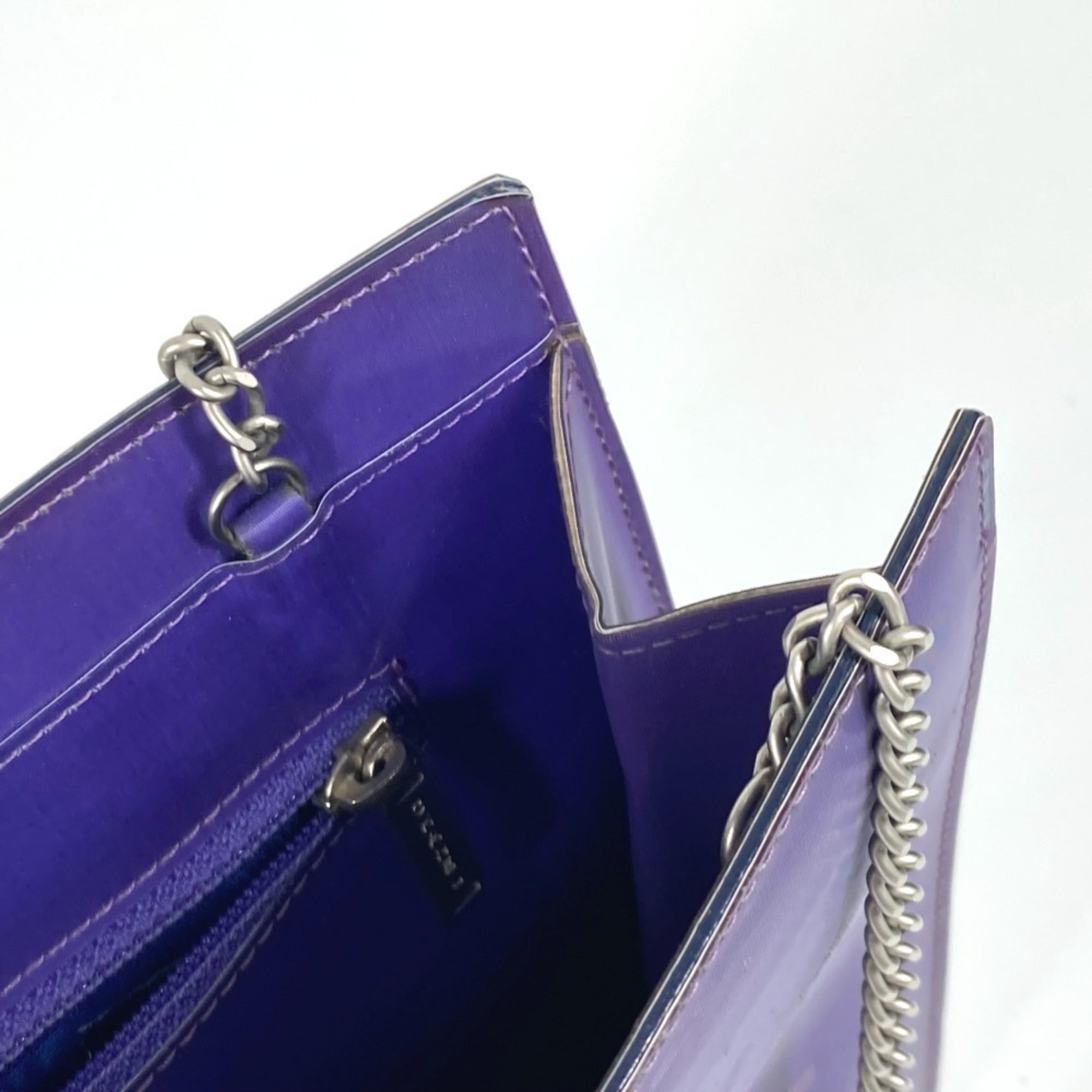 Chanel Purple Vinyl Shoulder Bag