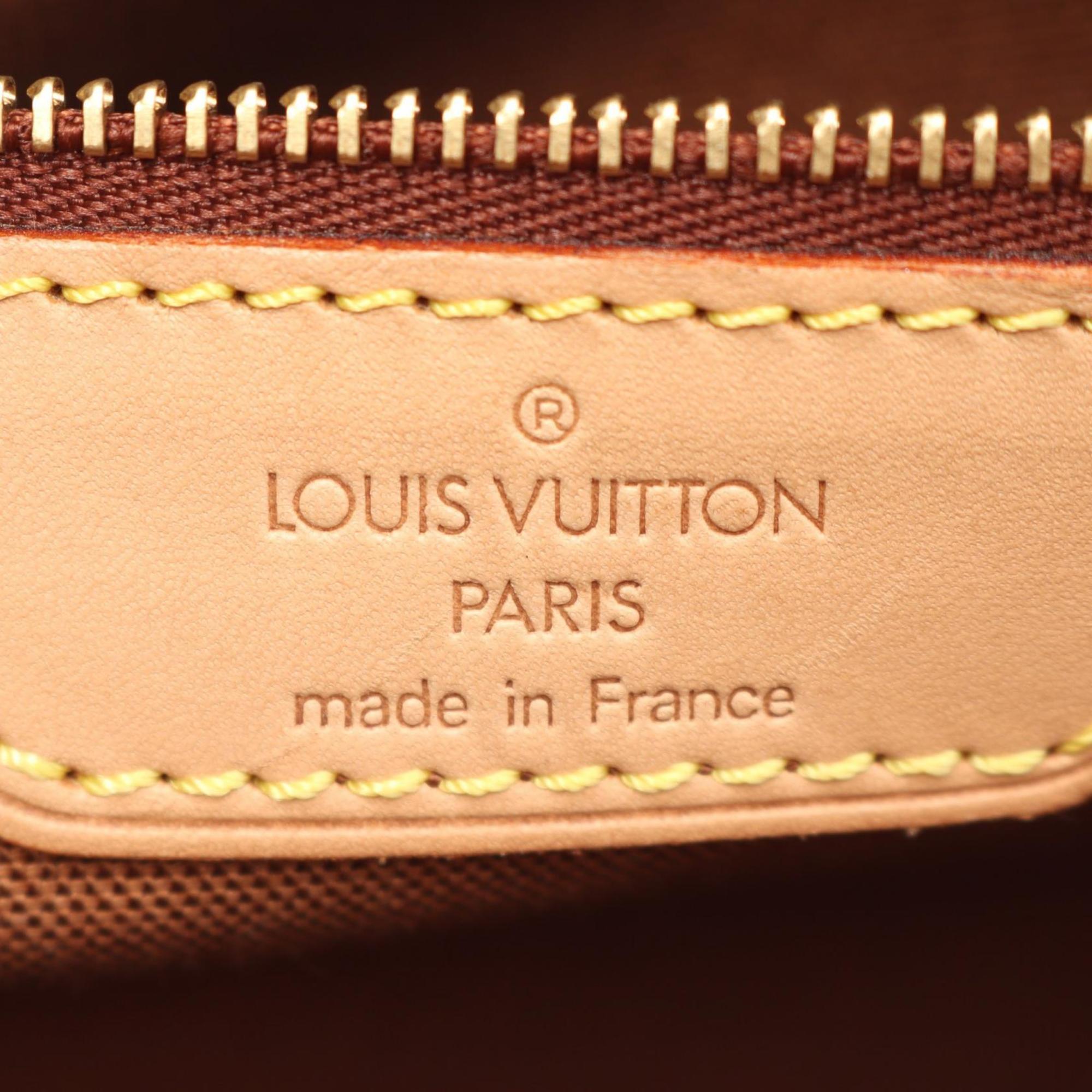 Louis Vuitton Brown Coated Canvas Leather Shoulder Bag