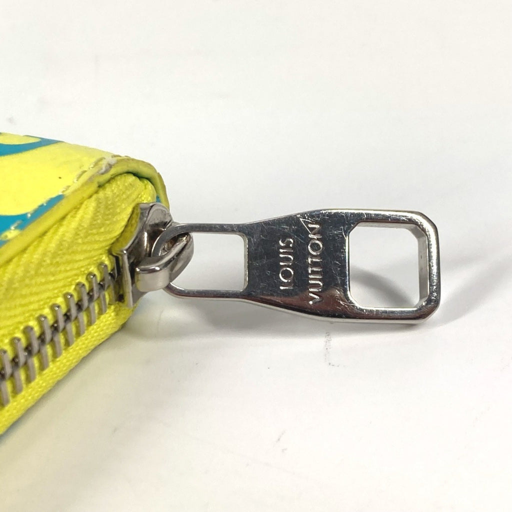 Louis Vuitton Monogram Blue Yellow Monogram Leather Long Wallet