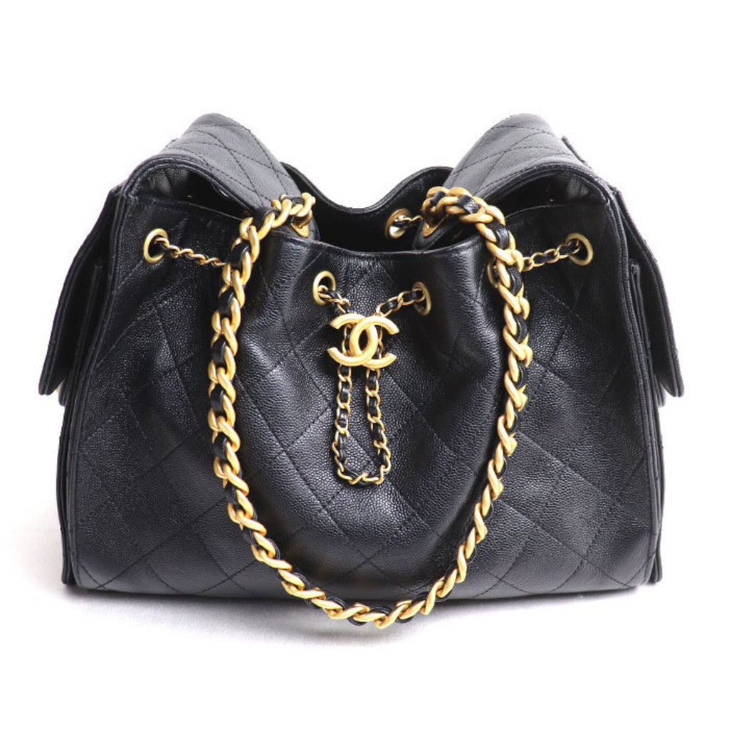Chanel Black Leather Shoulder Bag