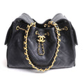 Chanel Black Leather Shoulder Bag