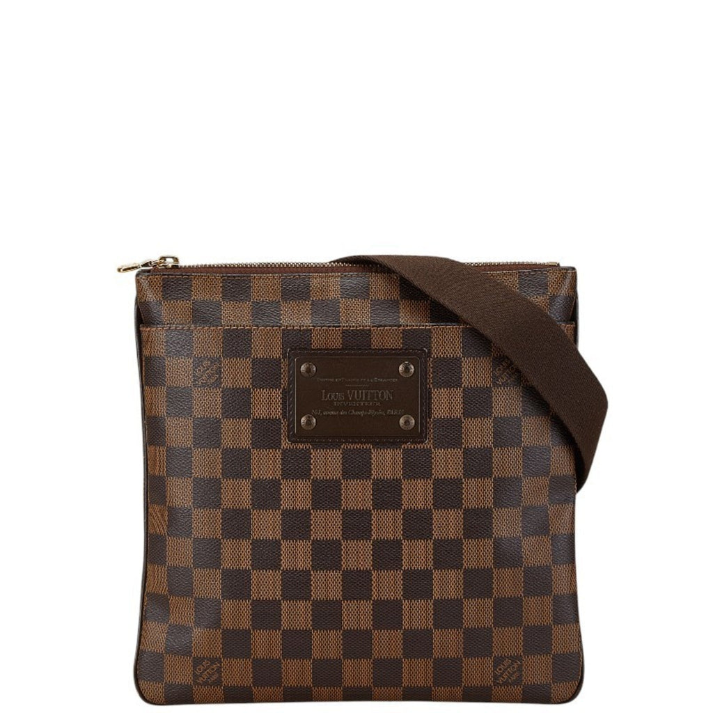 Louis Vuitton Brown Damier Canvas Pvc Leather Pochette Shoulder Bag