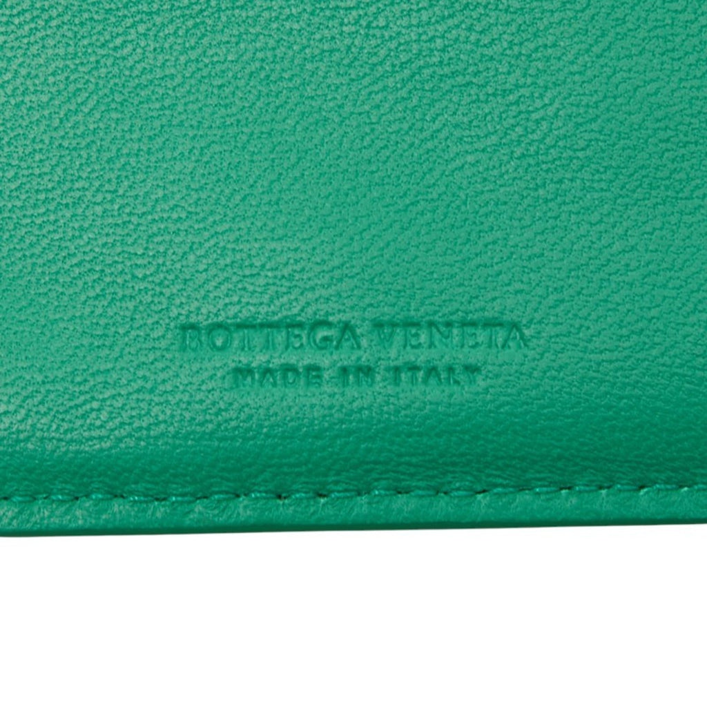 Bottega Veneta Green Leather Long Wallet