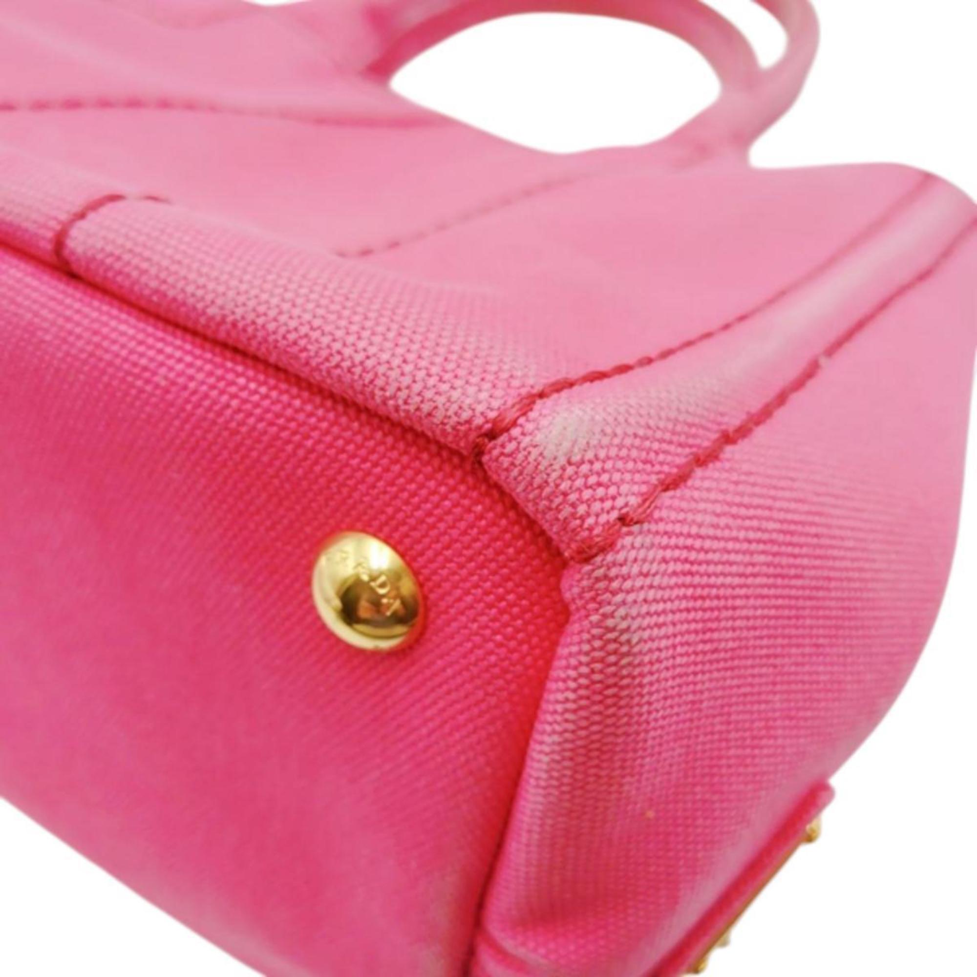 Prada Pink Canvas Tote Bag