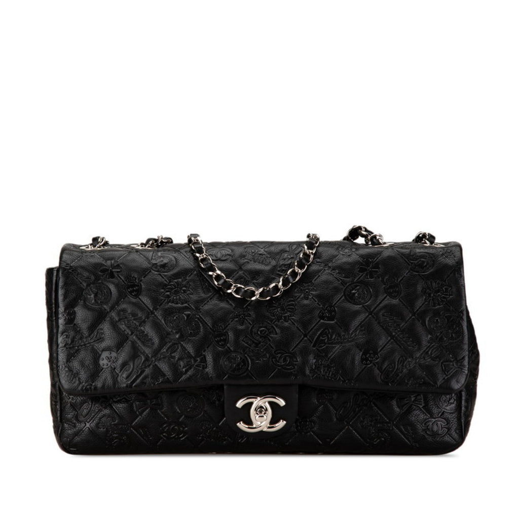 Chanel Black Leather Handbag Shoulder Bag