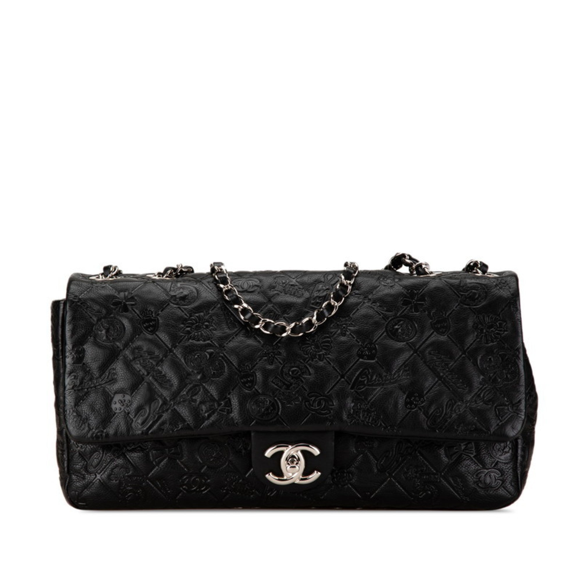 Chanel Black Leather Handbag Shoulder Bag