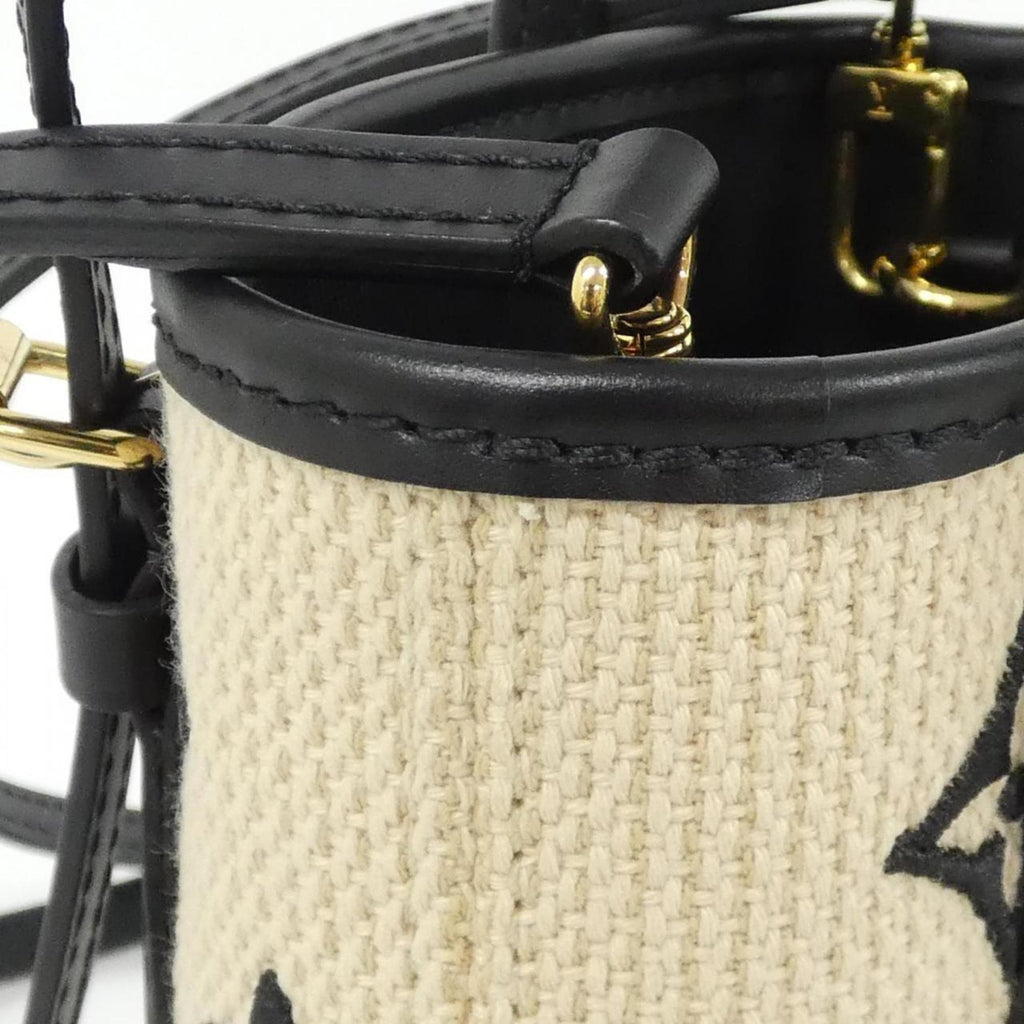 Louis Vuitton Monogram Beige Black Cotton Canvas Handbag